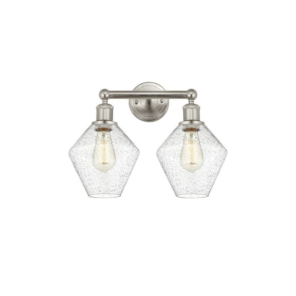 Innovations Lighting  Cindyrella - 2 Light 17" Bath Vanity Light Satin Nickel/Seedy