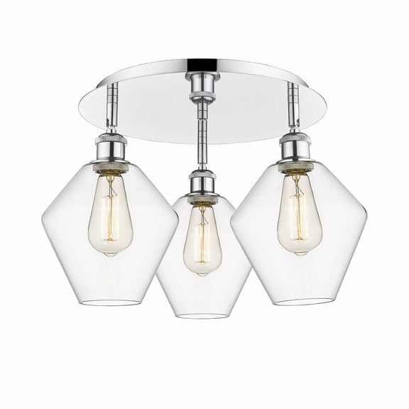 Innovations Lighting - Cindyrella - 3 Light Flush Mount In Industrial Style-11