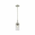 thumbnail image 1 of Innovations Lighting  Claverack - 1 Light 9" Stem Hung Pendant Clear/Satin Nickel, 1 of 5