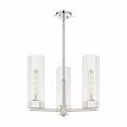 thumbnail image 1 of Innovations Lighting  Claverack - 3 Light 14" Stem Hung Pendant Clear/Polished Nickel, 1 of 5