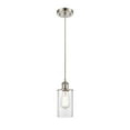 thumbnail image 1 of 516-1P-SN-G802 Innovations Lighting Clymer - 1 Light Cord Hung Mini Pendant In Art Deco Style-10 Inches Tall and 3.88 Inches Wide-Brushed Satin Nickel, 1 of 7