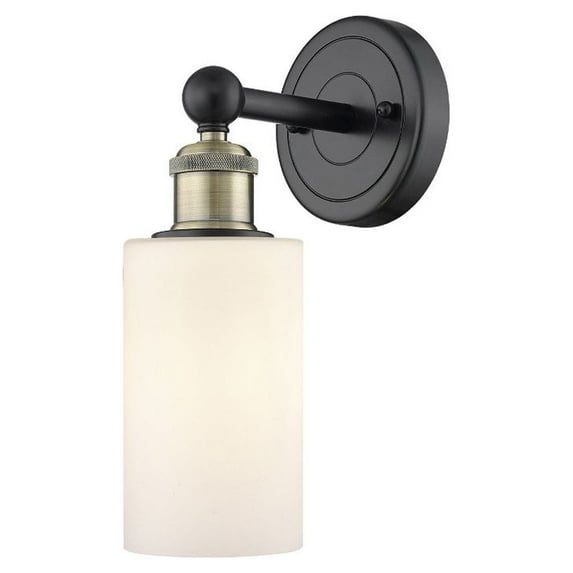 616-1W-BAB-G801 Innovations Lighting Clymer - 1 Light Wall Sconce In Modern Style-11.38 Inches Tall and 3.88 Inches Wide-Black Antique Brass