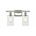 thumbnail image 1 of 516-2W-PN-G802 Innovations Lighting Clymer - 2 Light Bath Vanity In Art Deco Style-12 Inches Tall and 16 Inches Wide-Polished Nickel Finish-Clear, 1 of 2