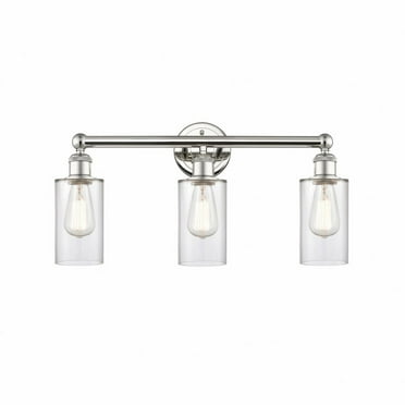 616-3W-PN-G802-Innovations Lighting-Clymer - 3 Light Bath Vanity In Modern Style-11.38 Inches Tall and 21.88 Inches Wide-Polished Nickel Finish-Clear