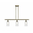 thumbnail image 1 of 516-3I-AB-G802-Innovations Lighting-Clymer - 3 Light Island In Art Deco Style-12 Inches Tall and 36 Inches Wide-Antique Brass Finish-Clear Glass Color, 1 of 1