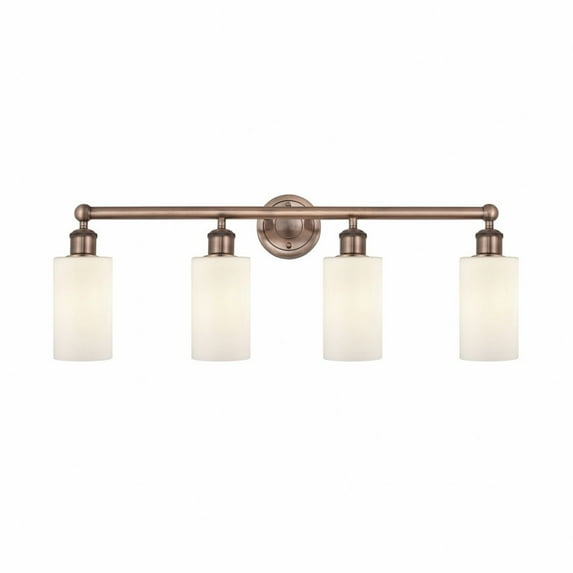 616-4W-AC-G801 Innovations Lighting Clymer - 4 Light Bath Vanity In Modern Style-11.38 Inches Tall and 30.88 Inches Wide-Antique Copper Finish-Matte