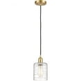 thumbnail image 1 of 516-1P-SG-G1113 Innovations Lighting Cobbleskill - 1 Light Cord Hung Mini Pendant In Industrial Style-8 Inches Tall and 5 Inches Wide-Satin Gold, 1 of 2
