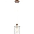 thumbnail image 1 of 516-1P-AC-G1113 Innovations Lighting Cobbleskill - 1 Light Cord Hung Mini Pendant In Industrial Style-8 Inches Tall and 5 Inches Wide-Antique Copper, 1 of 7