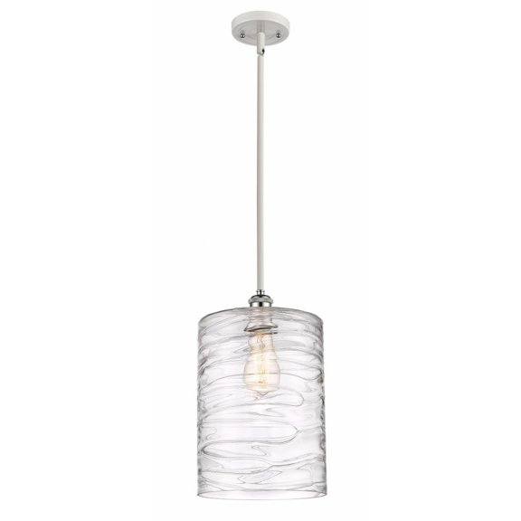 516-1S-WPC-G1113-L Innovations Lighting Cobbleskill - 1 Light Mini Pendant In Art Nouveau Style-14 Inches Tall and 9 Inches Wide-White/Polished Chrome