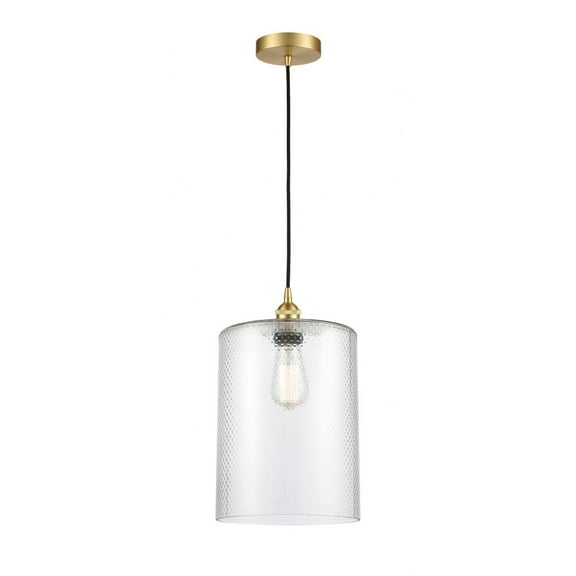 616-1P-SG-G112-L-Innovations Lighting-Cobbleskill - 1 Light Mini Pendant In Industrial Style-15.75 Inches Tall and 9 Inches Wide-Satin Gold