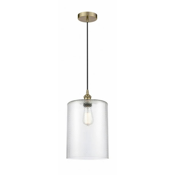 616-1P-AB-G112-L Innovations Lighting Cobbleskill - 1 Light Mini Pendant In Industrial Style-15.75 Inches Tall and 9 Inches Wide-Antique Brass