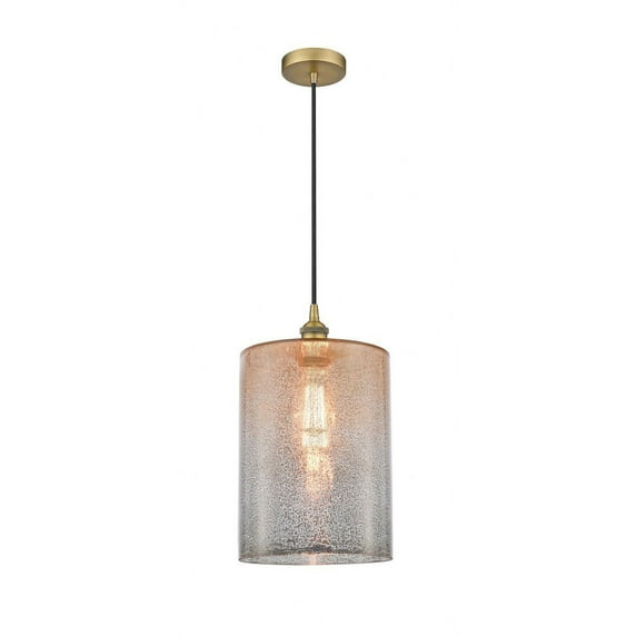 616-1P-BB-G116-L-Innovations Lighting-Cobbleskill - 1 Light Mini Pendant In Industrial Style-15.75 Inches Tall and 9 Inches Wide-Brushed Brass