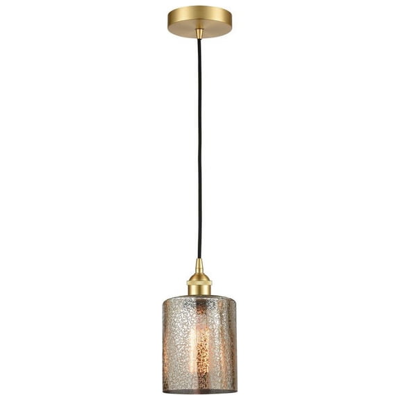 616-1P-SG-G116 Innovations Lighting Cobbleskill - 1 Light Mini Pendant In Industrial Style-9.75 Inches Tall and 5 Inches Wide-Satin Gold