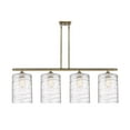 thumbnail image 1 of Innovations Lighting  Cobbleskill - 4 Light 48" Island Light Deco Swirl/Antique Brass, 1 of 5