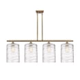 thumbnail image 1 of Innovations Lighting  Cobbleskill - 4 Light 48" Island Light Deco Swirl/Brushed Brass, 1 of 5