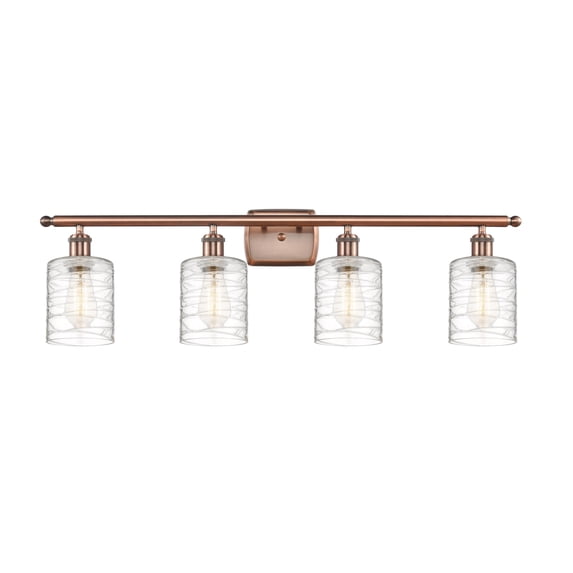 Innovations Lighting - Cobbleskill - 4 Light Bath Vanity In Art Nouveau Style-11