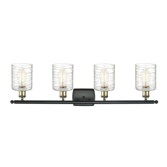 Innovations Lighting - Cobbleskill - 4 Light Bath Vanity In Art Nouveau Style-11