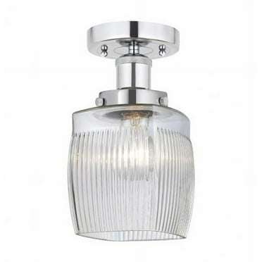 Innovations Lighting  Colton - 1 Light 6" Semi-Flush Mount Polished Chrome/Clear Crackle