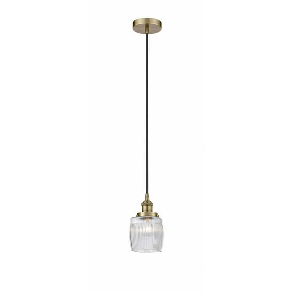 616-1PH-AB-G302-Innovations Lighting-Colton - 1 Light Mini Pendant In Traditional Style-9.75 Inches Tall and 5.5 Inches Wide-Antique Brass