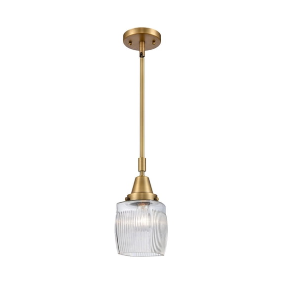 447-1S-BB-G302 Innovations Lighting Colton - 1 Light Stem Hung Mini Pendant In Traditional Style-9.63 Inches Tall and 5.5 Inches Wide-Brushed Brass