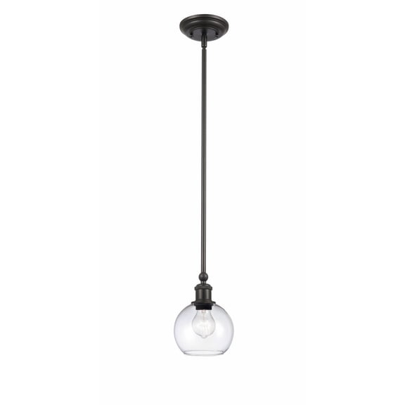341-1S-BK-G122-6 Innovations Lighting Concord - 1 Light Mini Pendant In Industrial Style-7.88 Inches Tall and 6 Inches Wide-Matte Black Finish-Clear