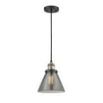 thumbnail image 1 of 201C-BAB-G43 Innovations Lighting Cone - 1 Light Cord Hung Mini Pendant In Industrial Style-10 Inches Tall and 8 Inches Wide-Black Antique Brass, 1 of 2