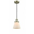 thumbnail image 1 of 201C-AB-G61 Innovations Lighting Cone - 1 Light Cord Hung Mini Pendant In Industrial Style-8 Inches Tall and 6 Inches Wide-Antique Brass Finish-Matte, 1 of 2