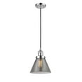 thumbnail image 1 of Innovations Lighting  Franklin Restoration Cone - 1 Light 8" Cord Hung Mini Pendant Polished Chrome/Plated Smoke, 1 of 2