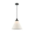 thumbnail image 1 of 916-1P-BK-G41-L Innovations Lighting Cone - 1 Light Cord Hung Mini Pendant In Industrial Style-10 Inches Tall and 12 Inches Wide-Matte Black, 1 of 1