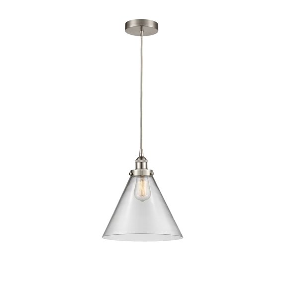 616-1PH-SN-G42-L Innovations Lighting Cone - 1 Light Mini Pendant In Industrial Style-14.75 Inches Tall and 12 Inches Wide-Brushed Satin Nickel