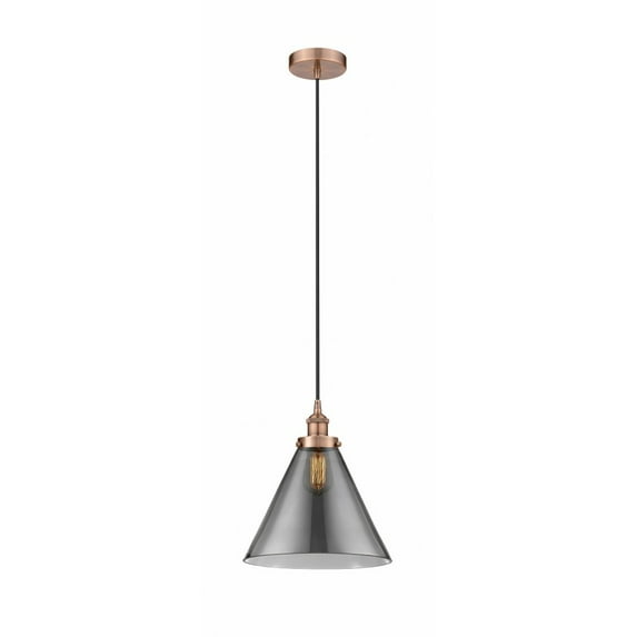 616-1PH-AC-G43-L-Innovations Lighting-Cone - 1 Light Mini Pendant In Industrial Style-14.75 Inches Tall and 12 Inches Wide-Antique Copper Finish-Light