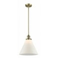 thumbnail image 1 of 201S-BB-G41-L Innovations Lighting Cone - 1 Light Mini Pendant In Industrial Style-16 Inches Tall and 12 Inches Wide-Brushed Brass Finish-Matte White, 1 of 2