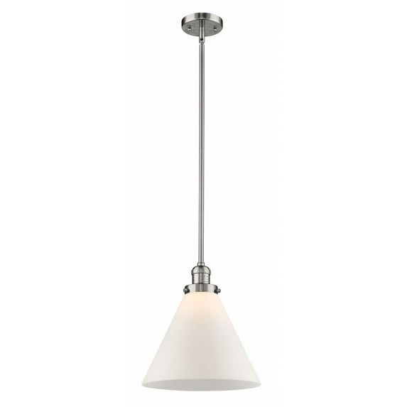 201S-PN-G41-L Innovations Lighting Cone - 1 Light Mini Pendant In Industrial Style-16 Inches Tall and 12 Inches Wide-Polished Nickel Finish-Matte