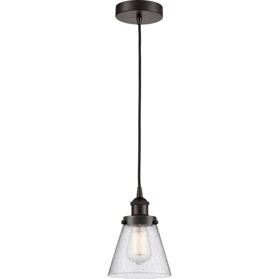616-1PH-OB-G64 Innovations Lighting Cone - 1 Light Mini Pendant In Industrial Style-8 Inches Tall and 6 Inches Wide-Oil Rubbed Bronze Finish-Seedy