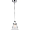thumbnail image 1 of 616-1PH-PC-G62 Innovations Lighting Cone - 1 Light Mini Pendant In Industrial Style-8 Inches Tall and 6 Inches Wide-Polished Chrome Finish-Clear Glass, 1 of 2