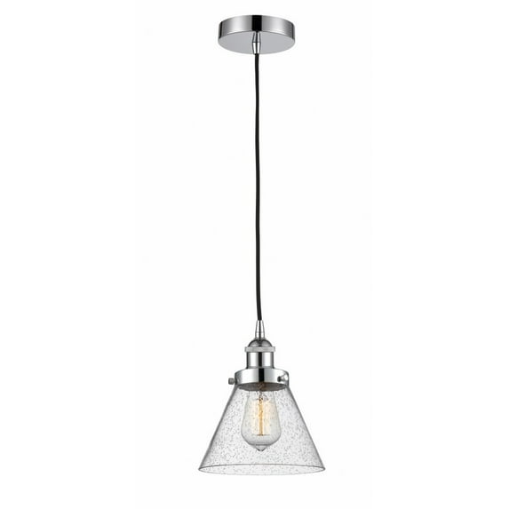 616-1PH-PC-G44 Innovations Lighting Cone - 1 Light Mini Pendant In Industrial Style-9.75 Inches Tall and 7.75 Inches Wide-Polished Chrome Finish-Seedy