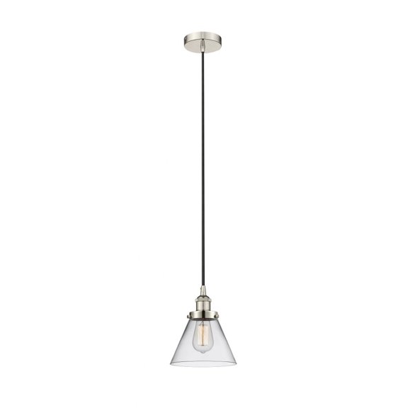 616-1PH-PN-G42 Innovations Lighting Cone - 1 Light Mini Pendant In Industrial Style-9.75 Inches Tall and 7.75 Inches Wide-Polished Nickel Finish-Clear