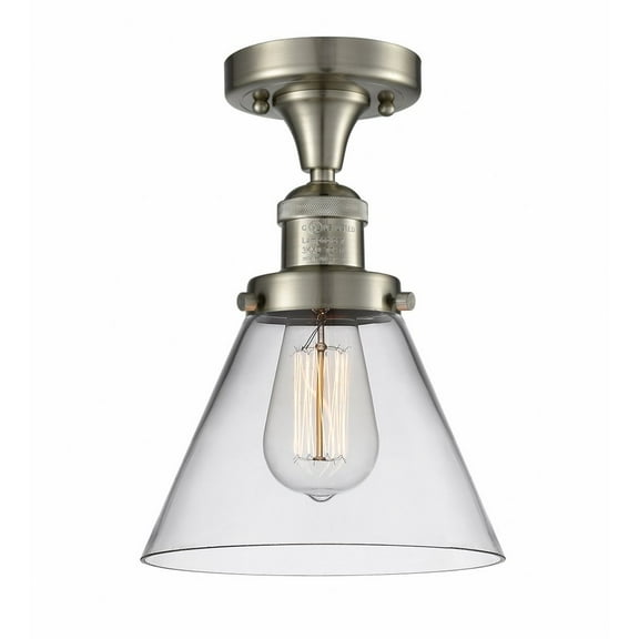 Innovations Lighting - Cone - 1 Light Semi-Flush Mount In Industrial Style-11.5