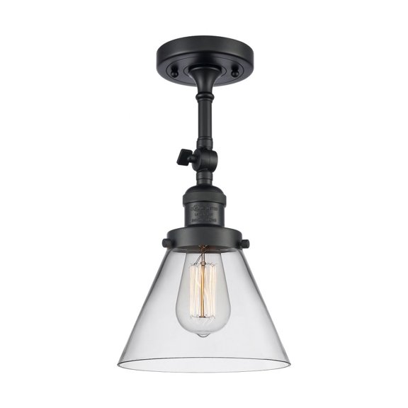 Innovations Lighting - Cone - 1 Light Semi-Flush Mount In Industrial Style-14.5