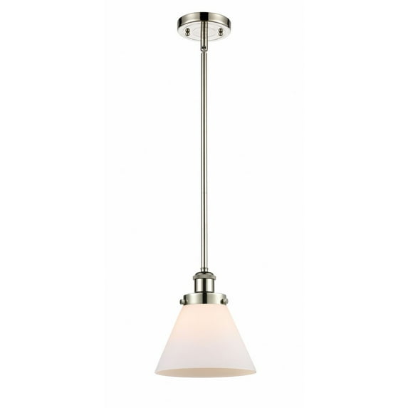 916-1S-PN-G41 Innovations Lighting Cone - 1 Light Stem Hung Mini Pendant In Industrial Style-10 Inches Tall and 8 Inches Wide-Polished Nickel