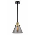 thumbnail image 1 of 447-1S-BAB-G43 Innovations Lighting Cone - 1 Light Stem Hung Mini Pendant In Industrial Style-11.13 Inches Tall and 8 Inches Wide-Black Antique Brass, 1 of 1