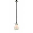 thumbnail image 1 of Innovations Lighting  Franklin Restoration Cone - 1 Light 6" Stem Hung Mini Pendant Polished Nickel/Matte White, 1 of 2