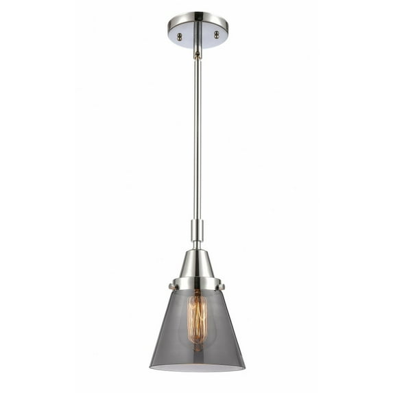 447-1S-PC-G63 Innovations Lighting Cone - 1 Light Stem Hung Mini Pendant In Industrial Style-9.13 Inches Tall and 6 Inches Wide-Polished Chrome