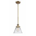 thumbnail image 1 of 916-1S-BB-G42 Innovations Lighting Cone - 1 Light Stem Hung Mini Pendant In Industrial Style-10 Inches Tall and 8 Inches Wide-Brushed Brass, 1 of 1