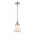 thumbnail image 1 of 447-1S-PN-G61 Innovations Lighting Cone - 1 Light Stem Hung Mini Pendant In Industrial Style-9.13 Inches Tall and 6 Inches Wide-Polished Nickel, 1 of 1