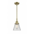 thumbnail image 1 of 447-1S-AB-G62 Innovations Lighting Cone - 1 Light Stem Hung Mini Pendant In Industrial Style-9.13 Inches Tall and 6 Inches Wide-Antique Brass, 1 of 1