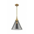 thumbnail image 1 of 447-1S-BB-G43-L Innovations Lighting Cone - 1 Light Stem Hung Mini Pendant In Industrial Style-17.13 Inches Tall and 12 Inches Wide-Brushed Brass, 1 of 1