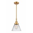 thumbnail image 1 of 447-1S-SG-G42 Innovations Lighting Cone - 1 Light Stem Hung Mini Pendant In Industrial Style-11.13 Inches Tall and 8 Inches Wide-Satin Gold, 1 of 1