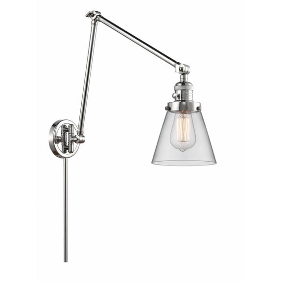 Innovations Lighting - Cone - 1 Light Swing Arm Wall Sconce In Industrial