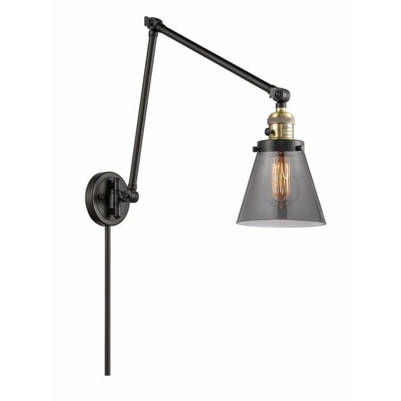 Innovations Lighting - Cone - 1 Light Swing Arm Wall Sconce In Industrial